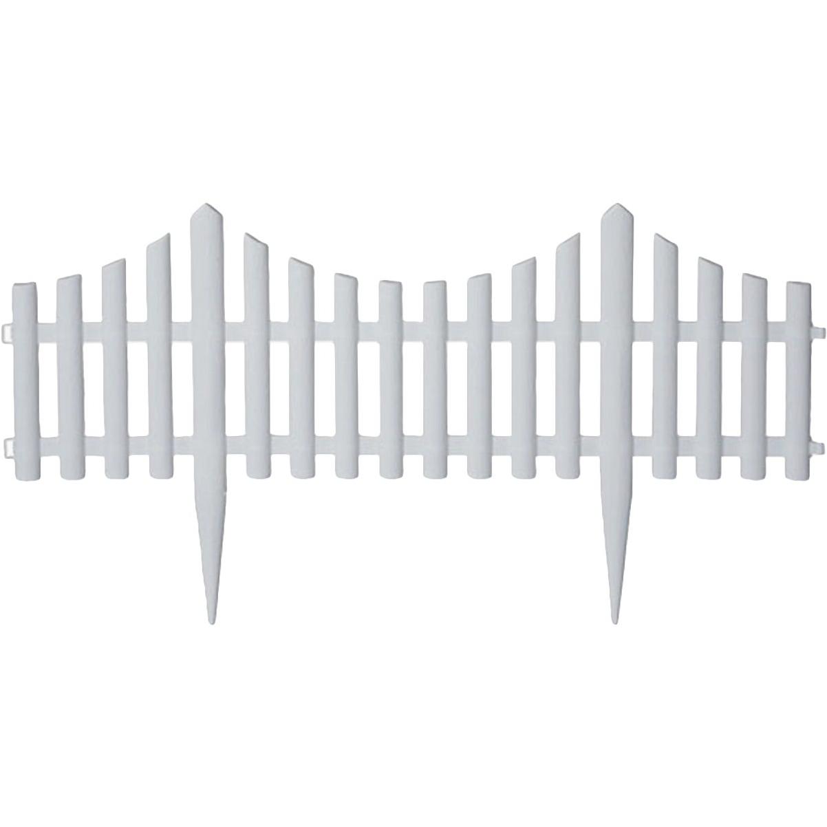 Emsco Group 24 In. W. x 13 In. H. White Plastic Picket Fence