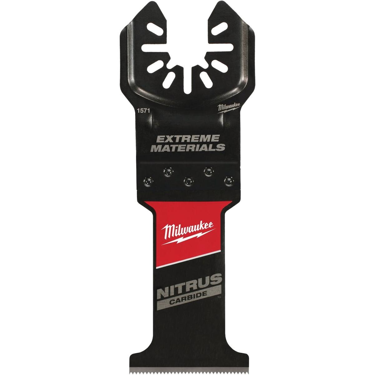 Milwaukee NITRUS CARBIDE 1-3/8 In. Extreme Materials Universal Fit OPEN-LOK Oscillating Blade (5-Pack)