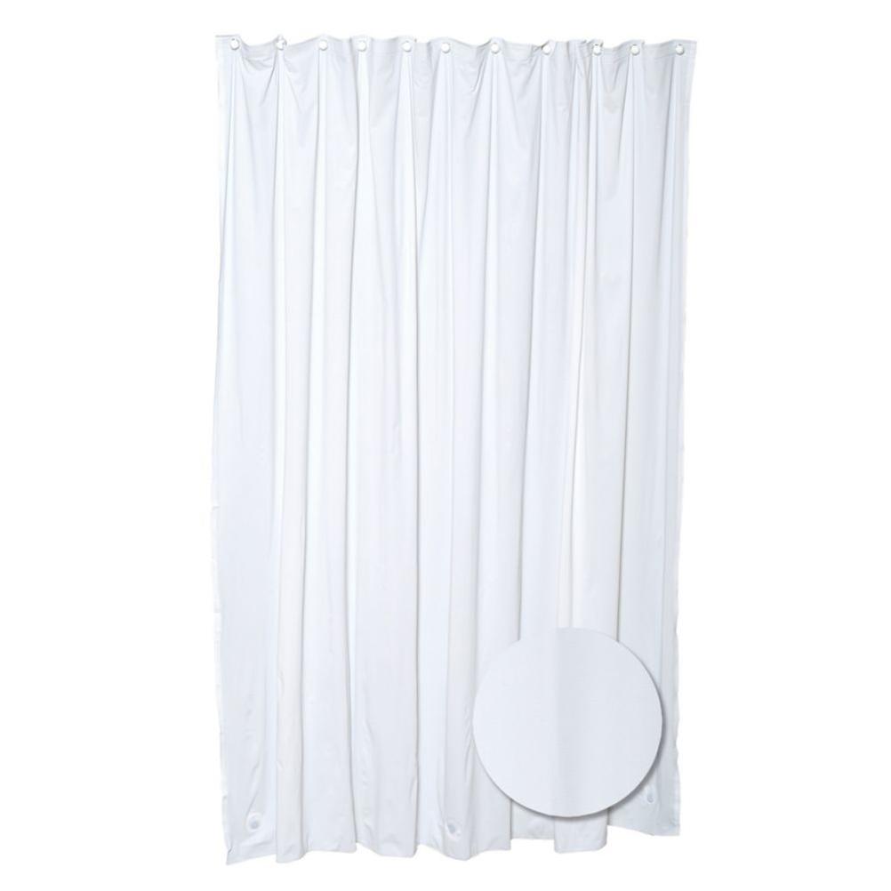 Zenith Zenna Home 70 In. x 72 In. White Medium Weight PEVA Shower Curtain Liner