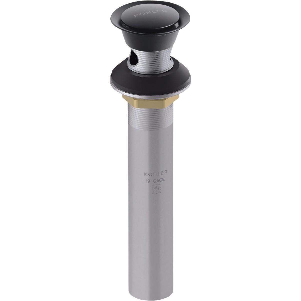 Kohler premium matte black 1 1 4 in clicker drain with overflow