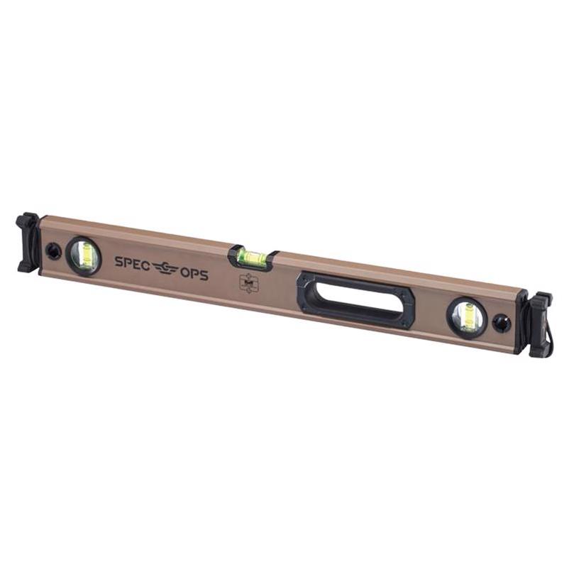 Spec Ops 24 in. Aluminum Box Beam Level with Bungee 3 vial