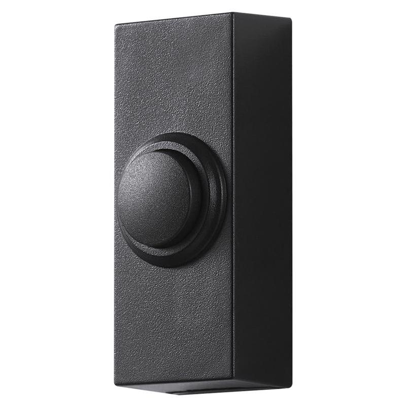 Globe Heath Zenith Satin Nickel Black Plastic Wireless Pushbutton 