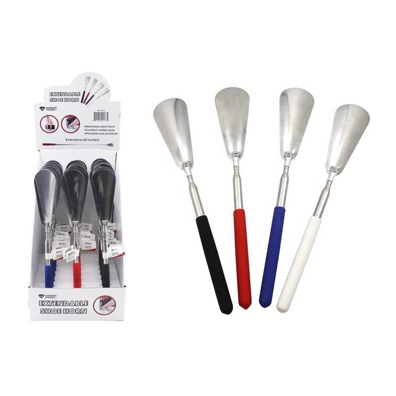 Diamond Visions Extendable Shoehorn Rubber/Stainless Steel 1 pk