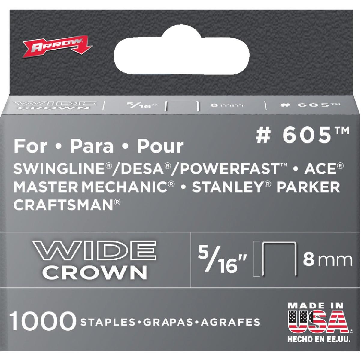 Arrow Heavy-Duty Wide Crown Staple, 5/16 In. (1000-Pack)