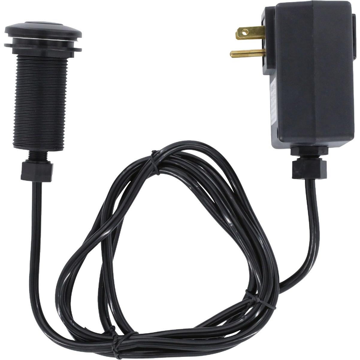 Danco Top Mount Air Switch for Garbage Disposals with Matte Black Button