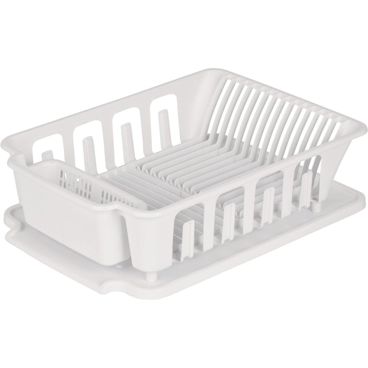 Sterilite 13.75 In. W. x 5.5 In. H. x 18.75 In. L. Dish Drainer (2-Piece)