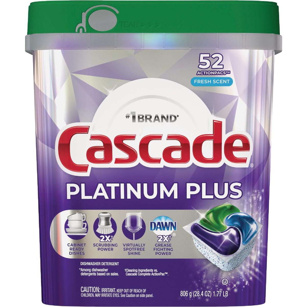 Cascade Platinum Plus Action Pacs Dishwasher Detergent (47-Ct.)