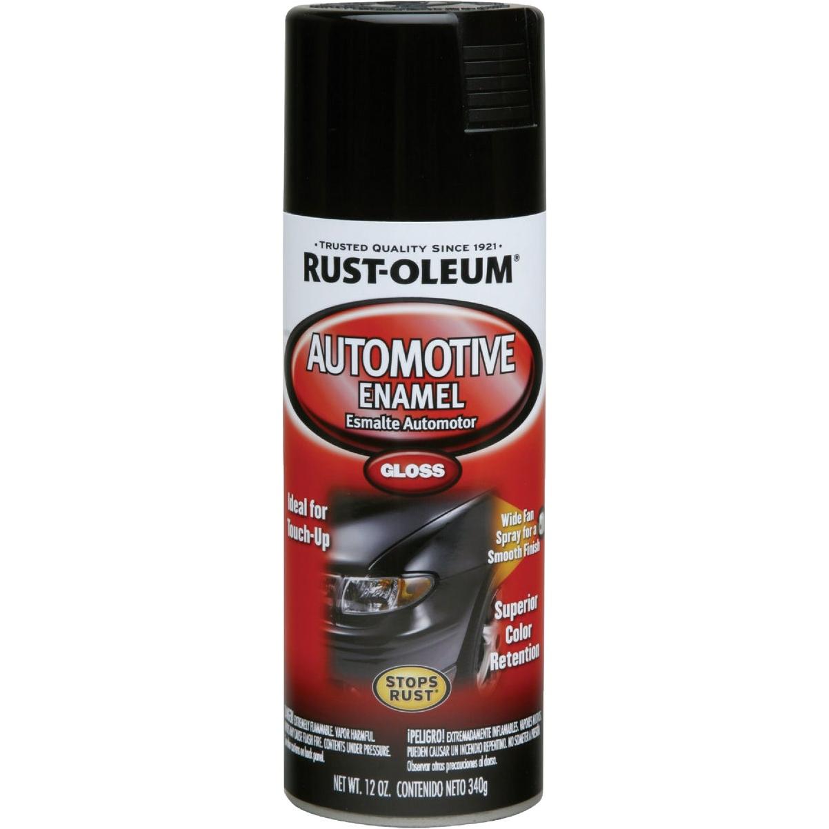 Rust-Oleum Stops Rust Automotive Enamel Spray Paint, 12 Oz., Gloss Black