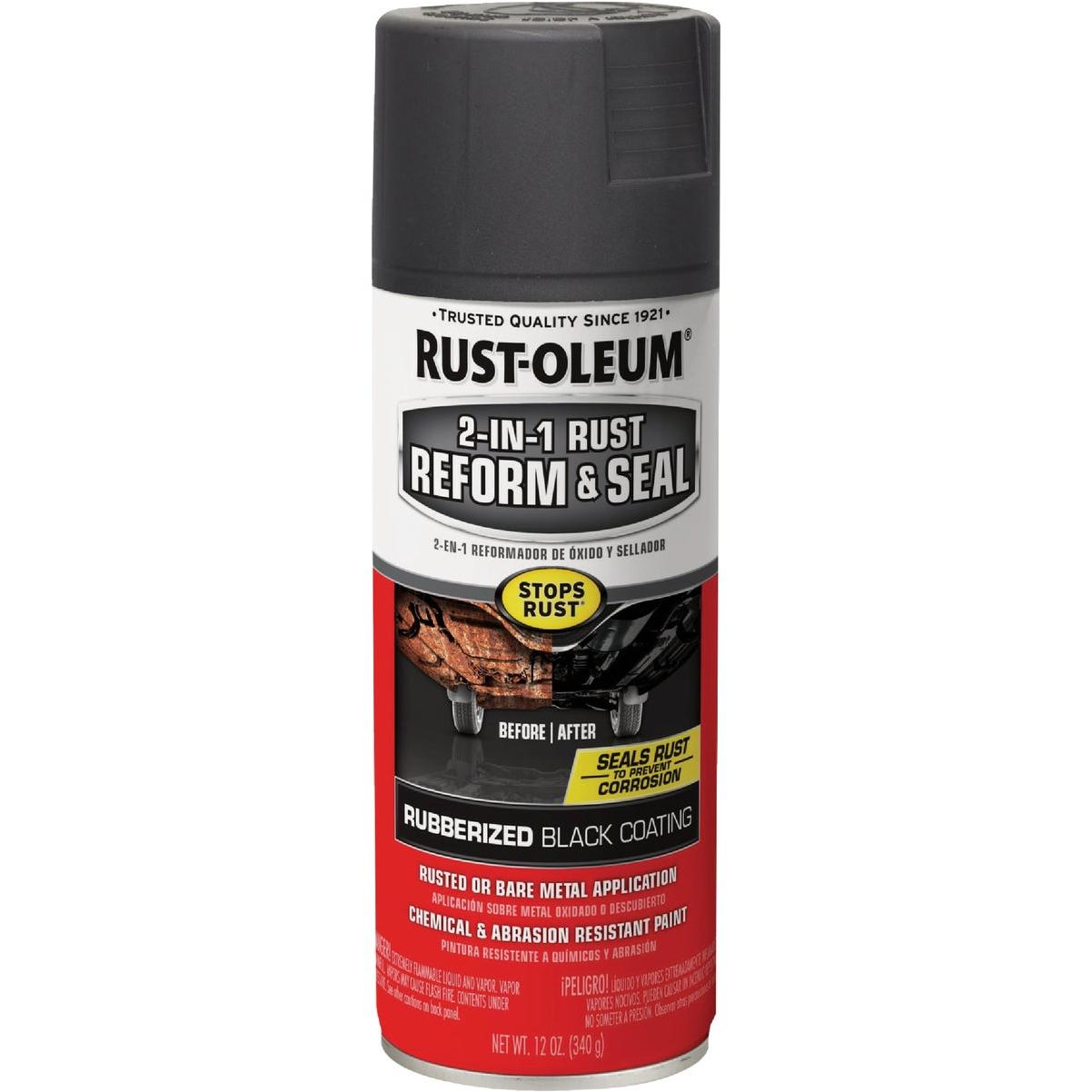 Stops Rust 2-in-1 Rust Reform And Seal Spray, 12 Ounce, Black