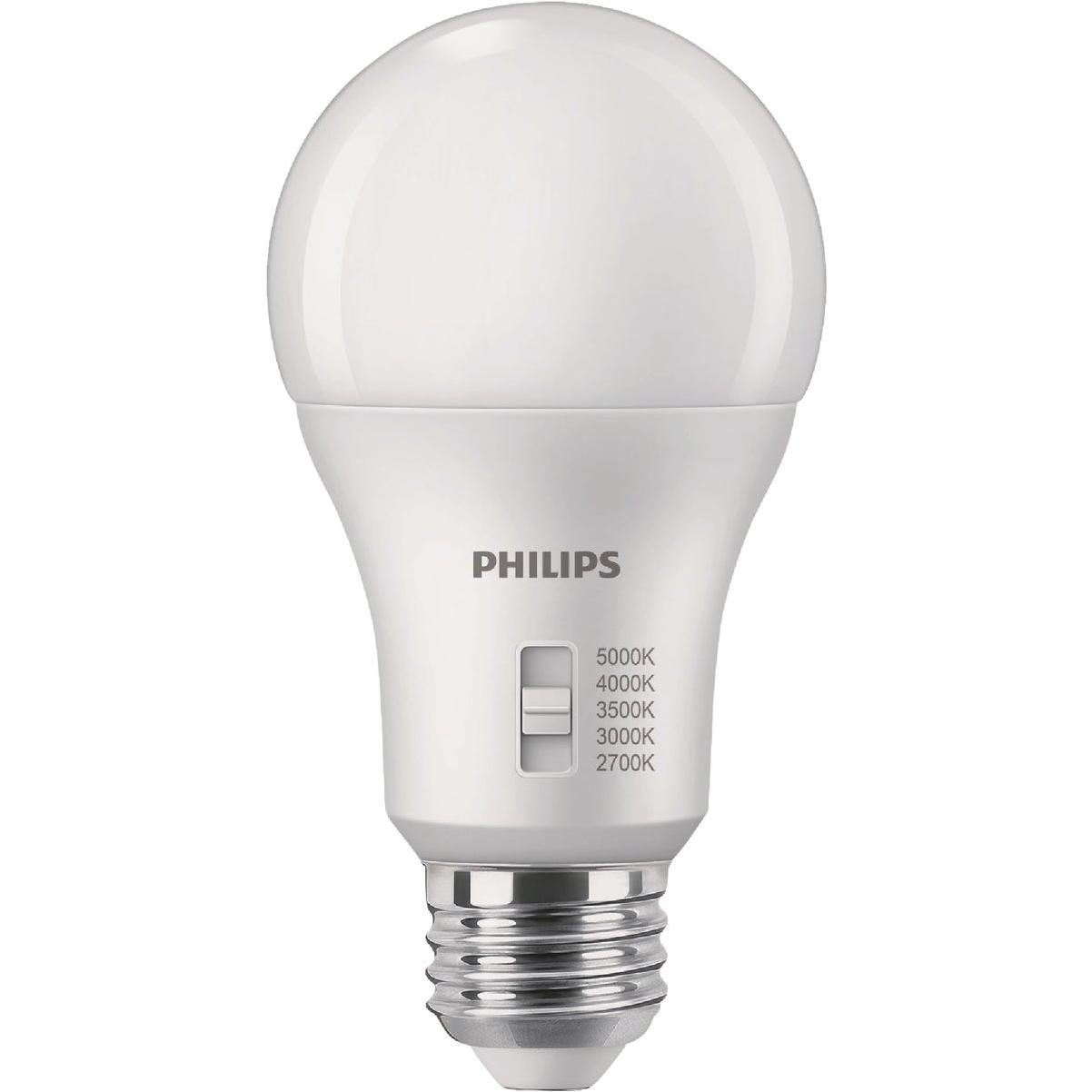 Philips 100W Equivalent 5 CCT A19 Medium Dimmable LED Light Bulb 