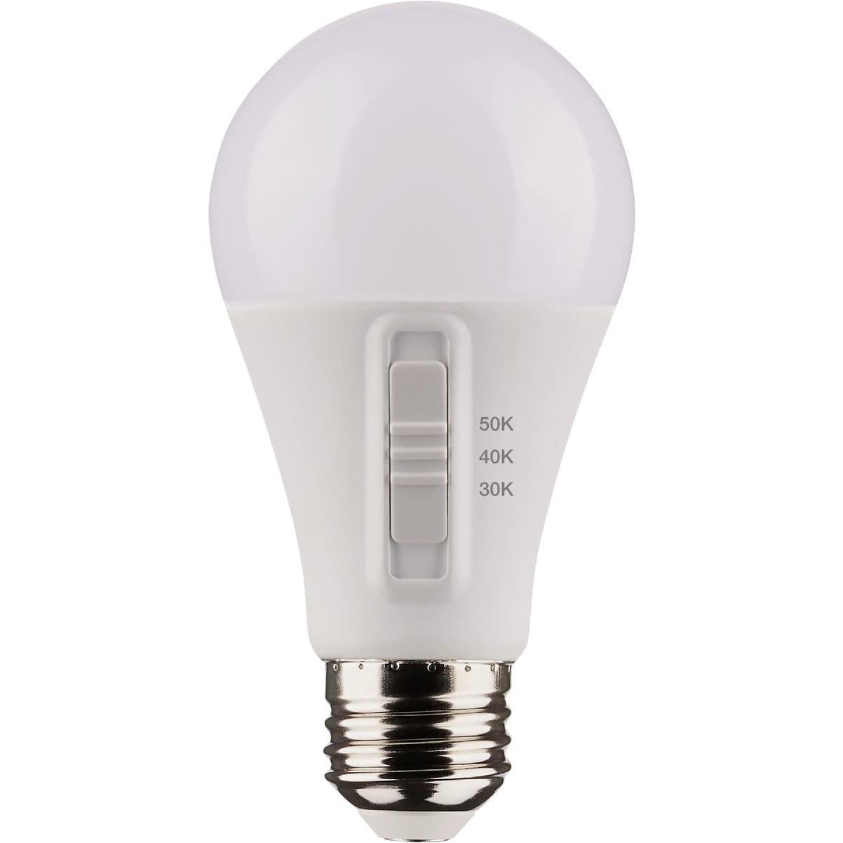 Satco 75W Equivalent 3CCT-Selectable A19 Traditional LED Light Bulb