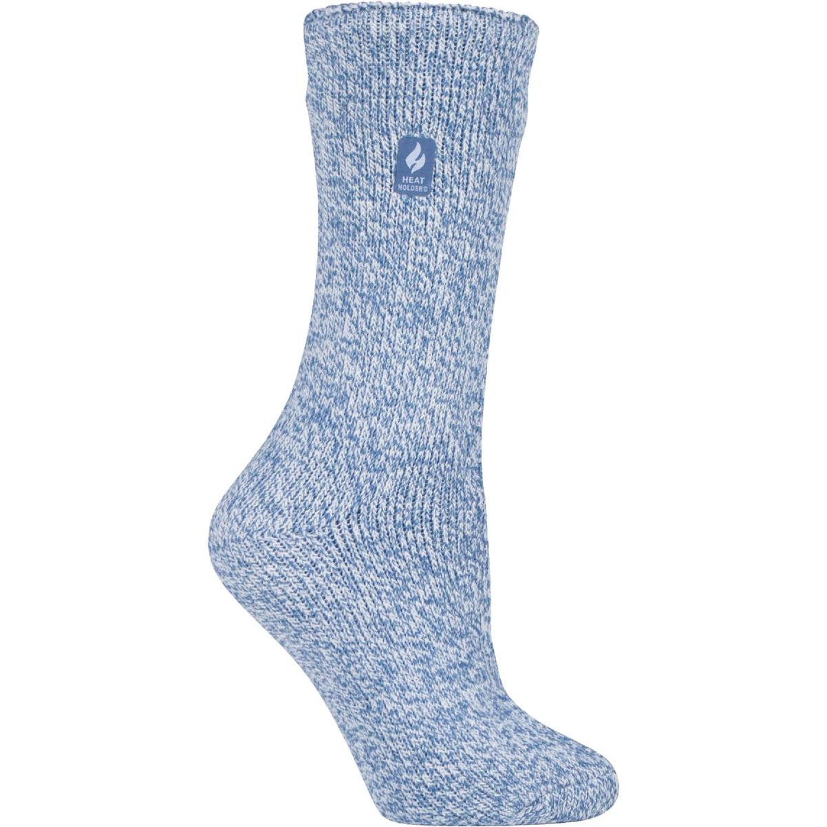Heat Holders Primrose Women's 5 to 9 Denim/Cream Crew Sock