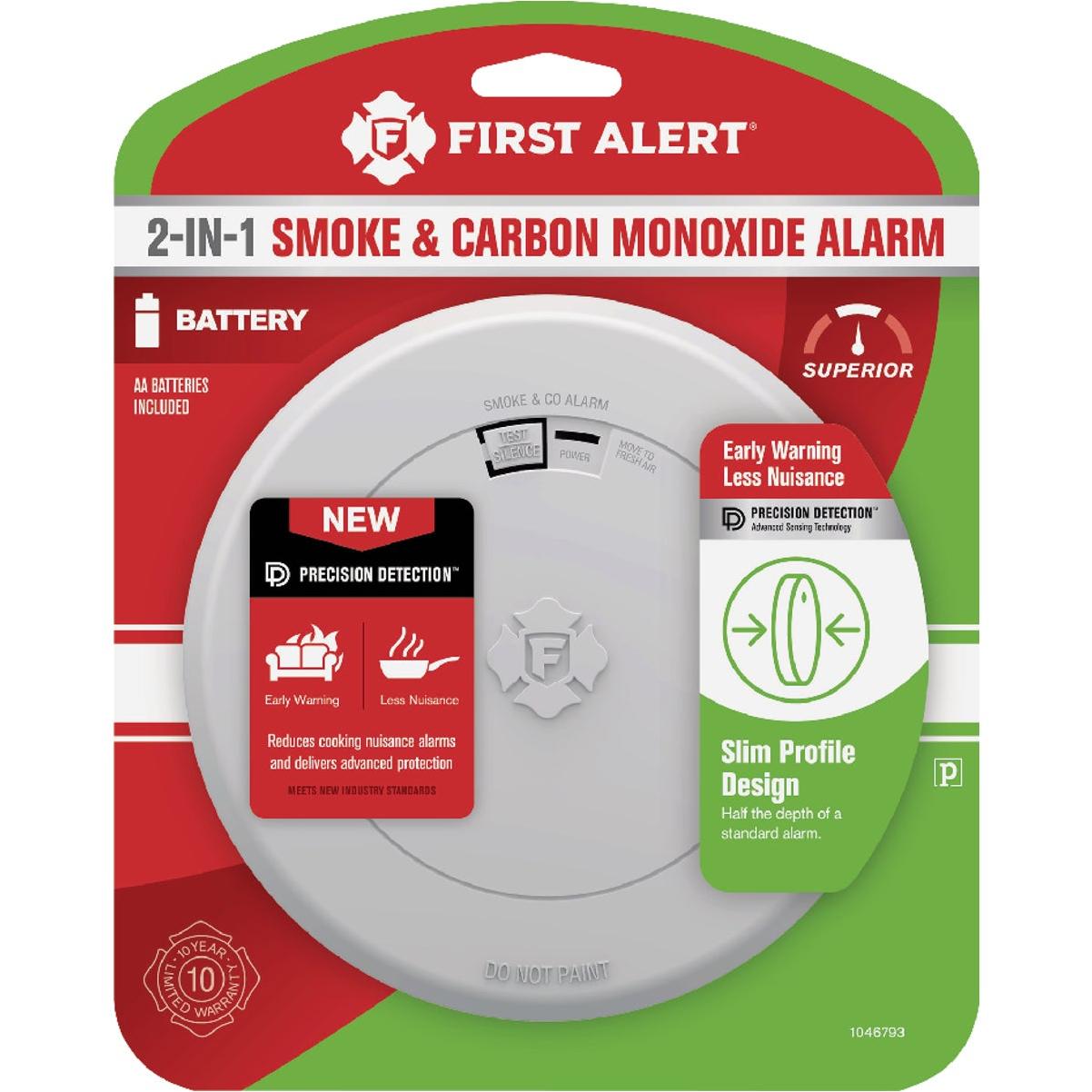 First Alert SMCO200 2-In-1 Battery Operated Photoelectric Smoke & Carbon Monoxide Alarm