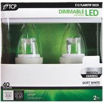 TCP RLDCF5W27K2 5w Flame LED 2 Pack Bulb