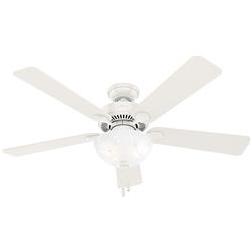 Hunter Fan Swanson With LED Bowl 52 in - 5 Blades - 52" Diameter - 3 Speed - Anti-wobble, Reversible Motor, Reversible Blades, Variable Speed Control