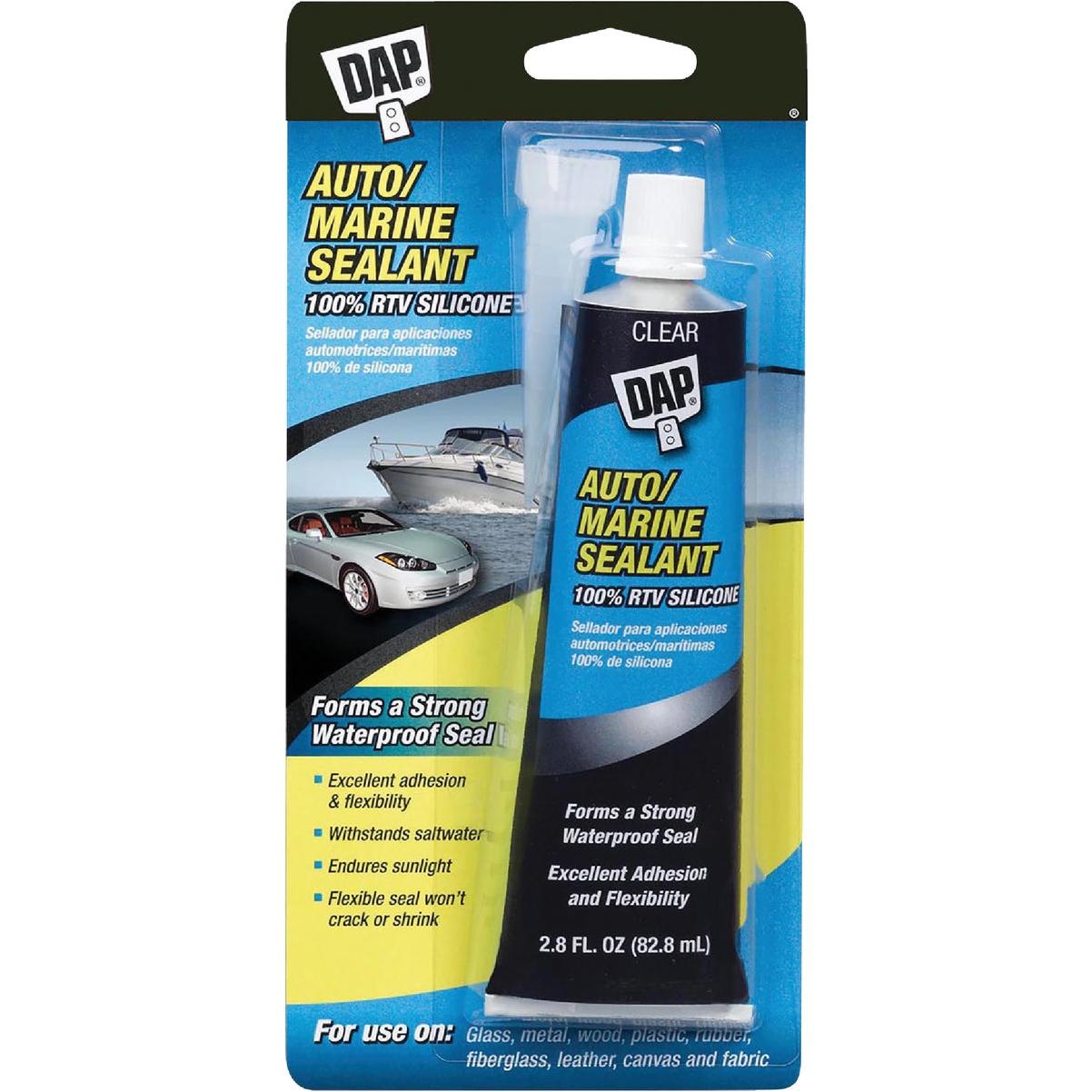 Dap 2.8 Oz. Clear Auto/Marine 100% RTV Silicone Sealant
