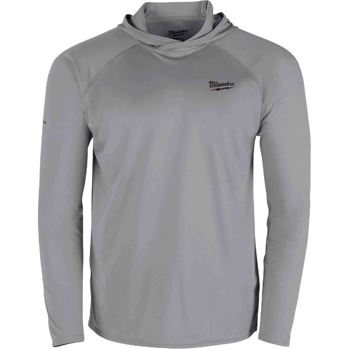 Milwaukee Workskin 3XL Gray Hooded Men's Sun Shirt