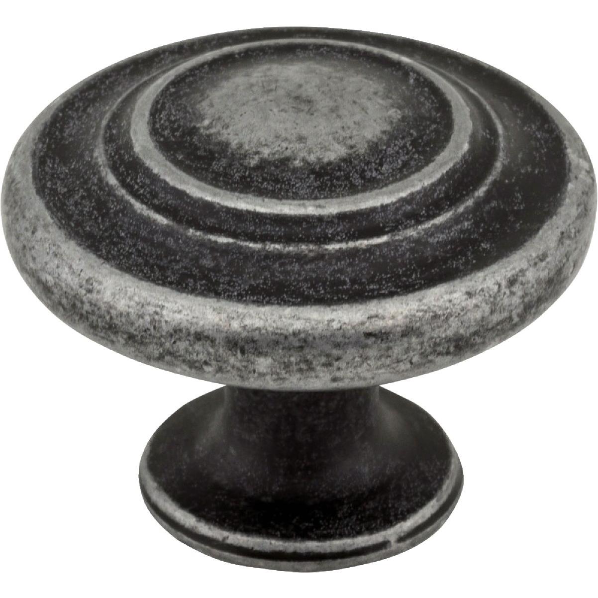 Elements Arcadia 1-5/16 In. Diameter Distressed Antique Silver Round Cabinet Knob