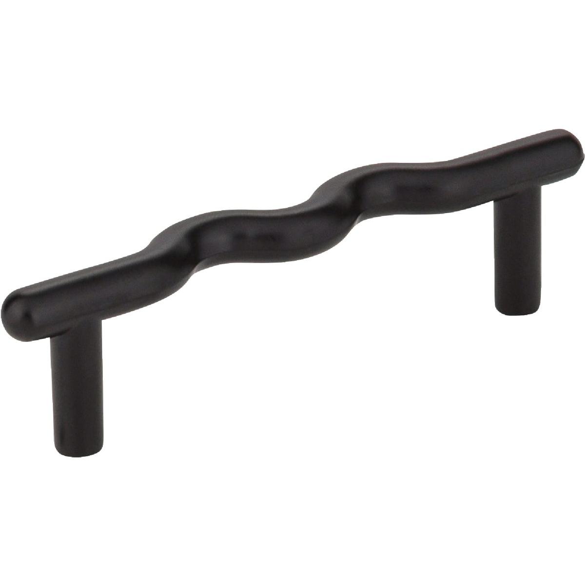 Elements Verona 3-7/8 In. Matte Black Wavy Cabinet Pull