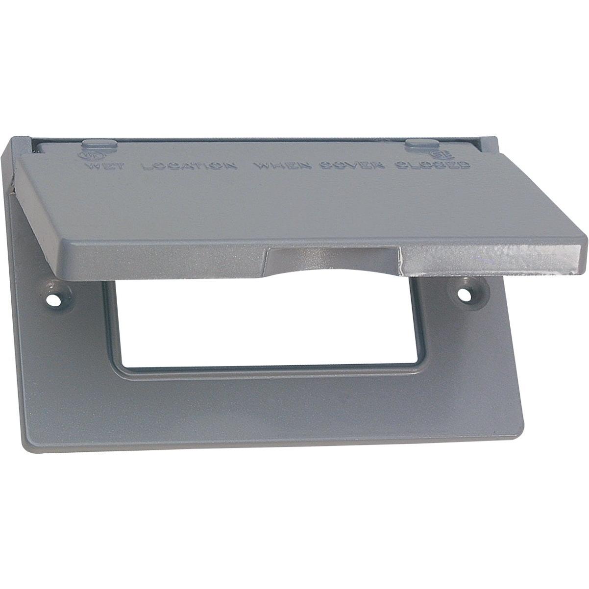 Southwire Single Gang Horizontal Gray Weatherproof GFCI Cover
