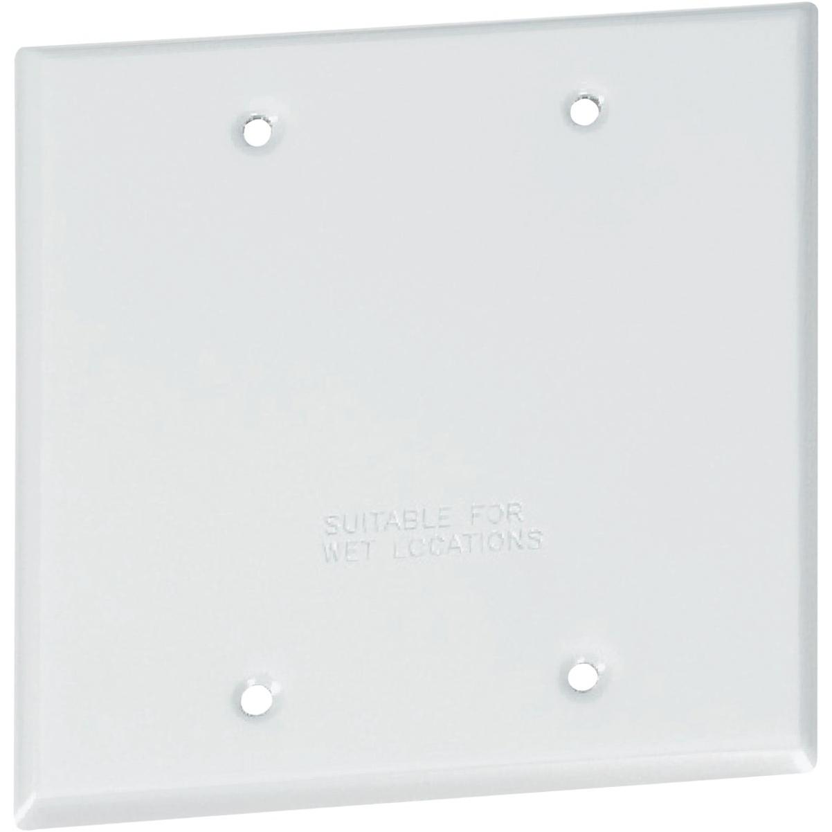 Southwire Double Gang White Weatherproof Blank Cover