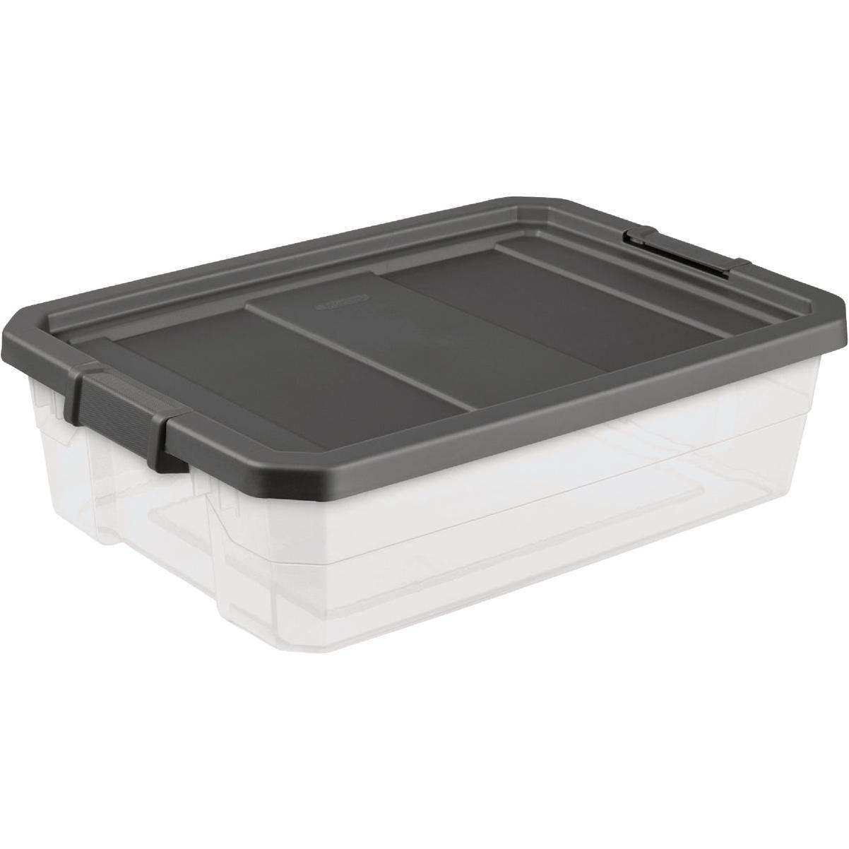 Sterilite 40 Qt./38L Flat Gray Stacker Storage Tote