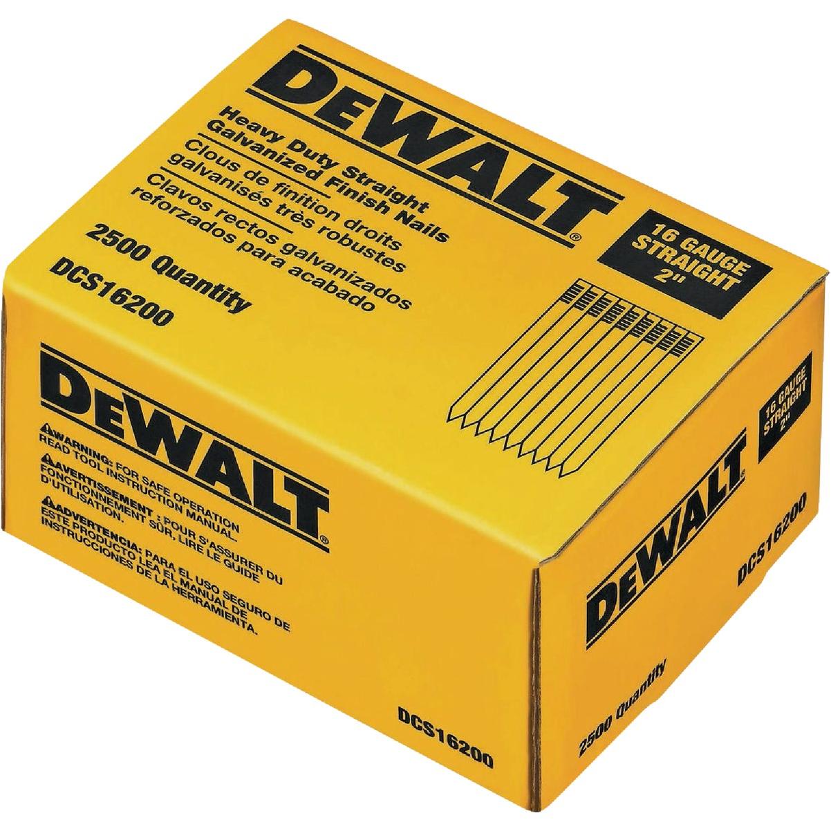 DEWALT 2 In. 16-Gauge Straight Finish Nails (2500 Ct.)