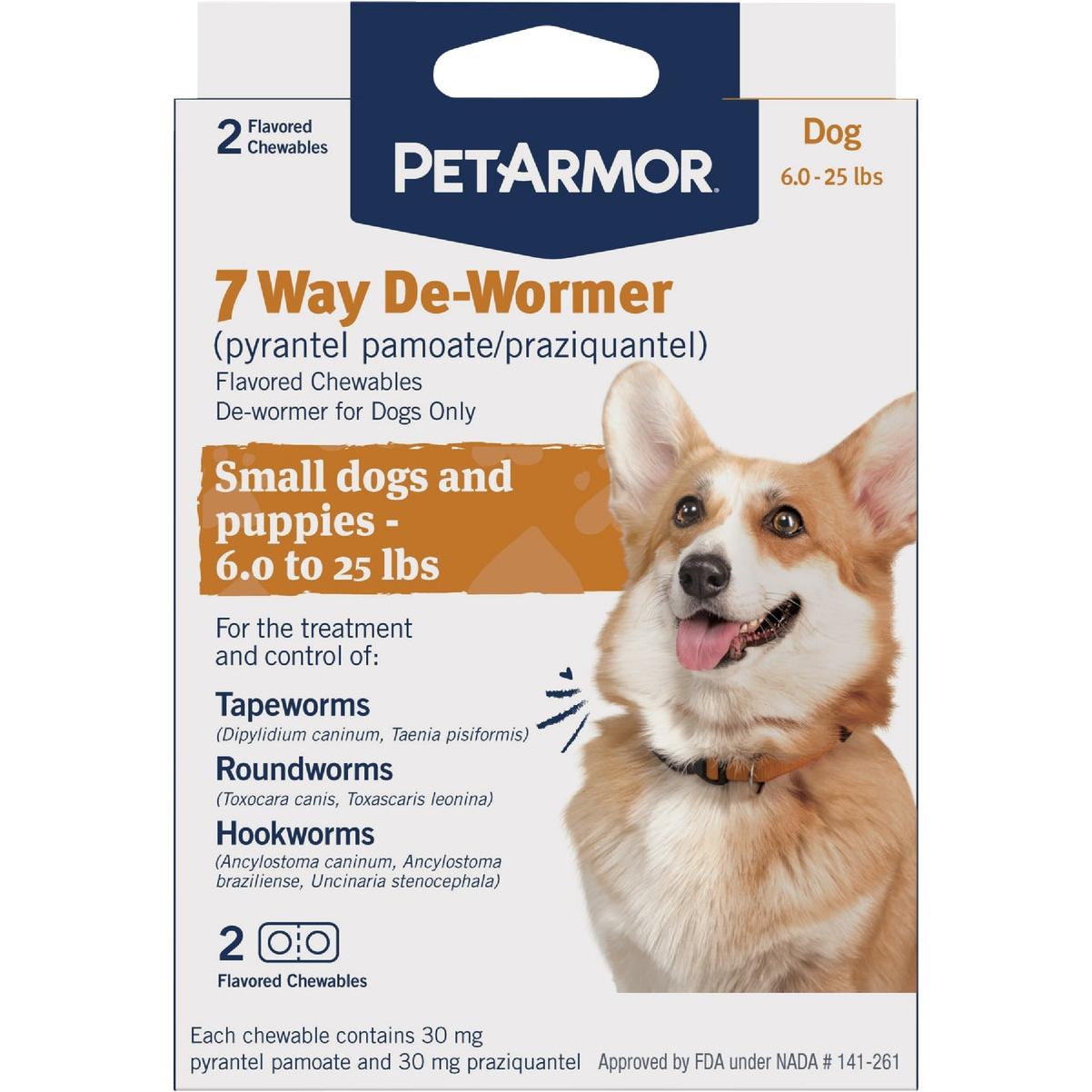 PetArmor 7-Way De-Wormer for Small Dogs & Puppies (2-Pack)
