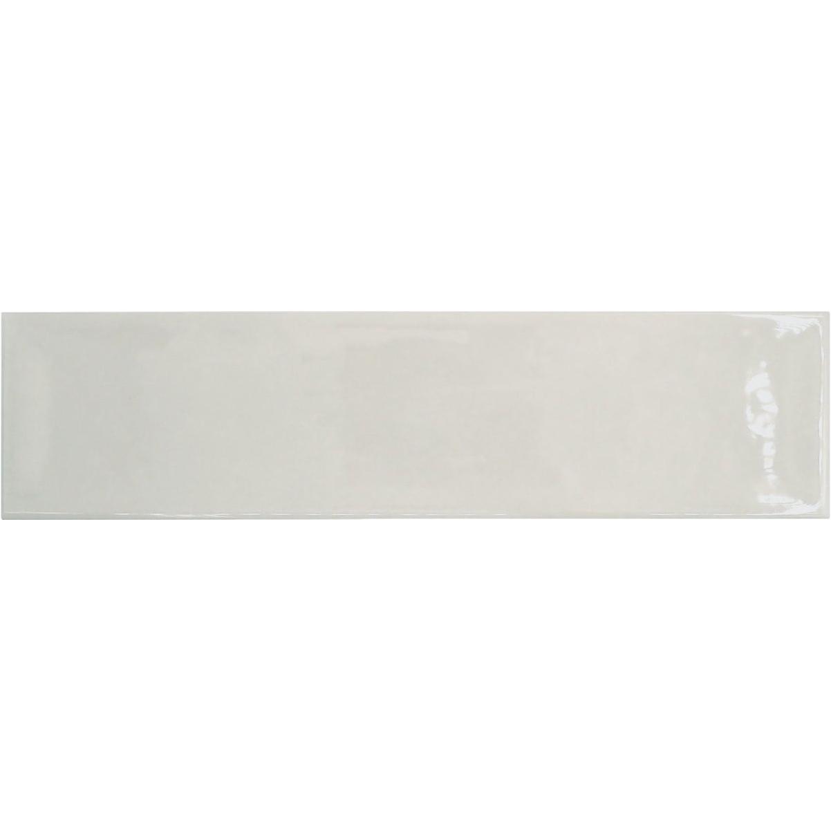 Emser Raku 3 In. x 12 In. Glossy White Ceramic Wall Tile with Hand Glazed Inverted Visual (6.29 Sq. Ft./Case)