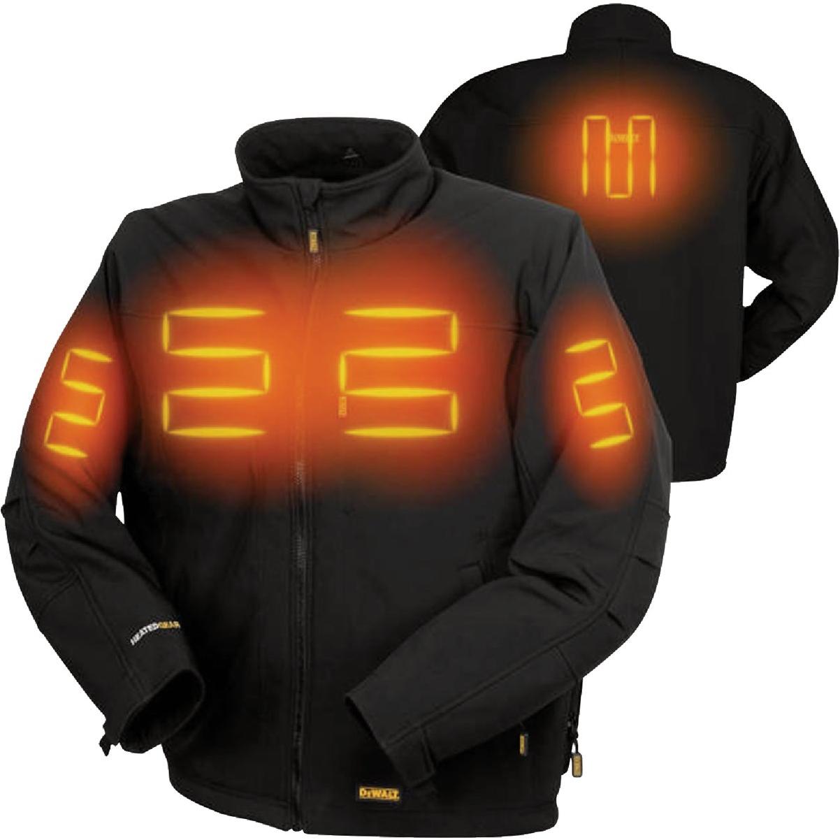 DEWALT Men's Black Soft Shell Heated Jacket Kit, 2XL