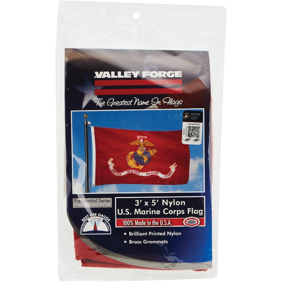 Valley 3 Ft. x 5 Ft. Nylon Marine Corps Military Flag Gold