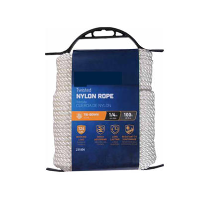 Rope Twisted Nylon White 1/4" x 100'