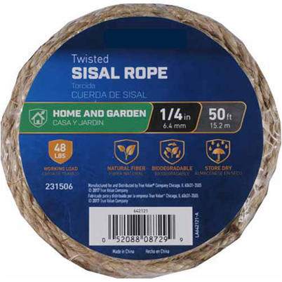 Rope Twisted Sisal 1/4" x 100'