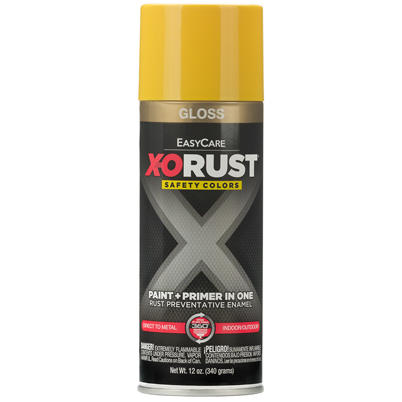 Anti-Rust Direct to Metal Paint+Primer Spray Enamel Safety Yellow Gloss 12 oz