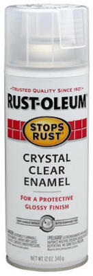 Stops Rust Protective Enamel Spray Paint Crystal Clear 12 oz