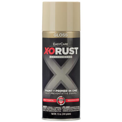 Anti-Rust Direct to Metal Paint+Primer Spray Enamel Almond Gloss 12 oz