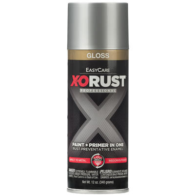Anti-Rust Direct to Metal Paint+Primer Spray Enamel Aluminum Gloss 10 oz