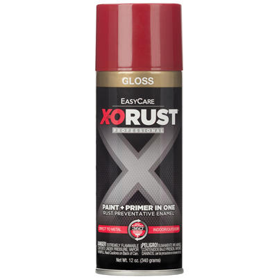 Anti-Rust Direct to Metal Paint+Primer Spray Enamel Fiesta Red Gloss 12 oz