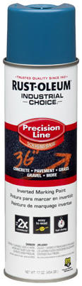 Industrial Choice Precision Line Marking Spray Paint Caution Blue 17 oz Inverted