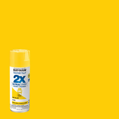 Painter's Touch 2X Ultra Cover Paint+Primer Spray Paint Sun Yellow Gloss 12 oz