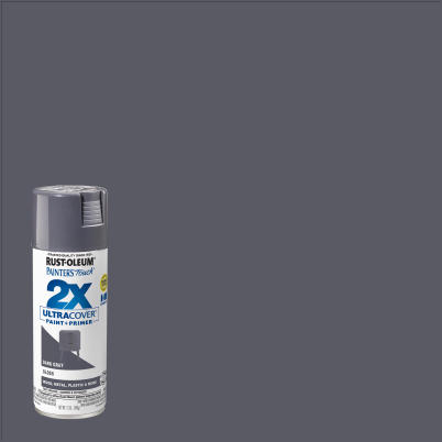 Painter's Touch 2X Ultra Cover Paint+Primer Spray Paint Gloss Dark Gray Gloss 12 oz