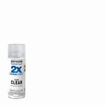 Painter's Touch 2X Ultra Cover Paint+Primer Spray Paint Gloss Clear Gloss 12 oz