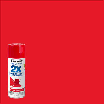 Painter's Touch 2X Ultra Cover Paint+Primer Spray Paint Apple Red Gloss 12 oz