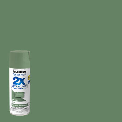 Painter's Touch 2X Ultra Cover Paint+Primer Spray Paint Moss Green Satin 12 oz