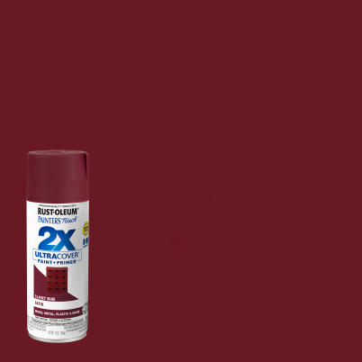 Painter's Touch 2X Ultra Cover Paint+Primer Spray Paint Claret Wine Satin 12 oz