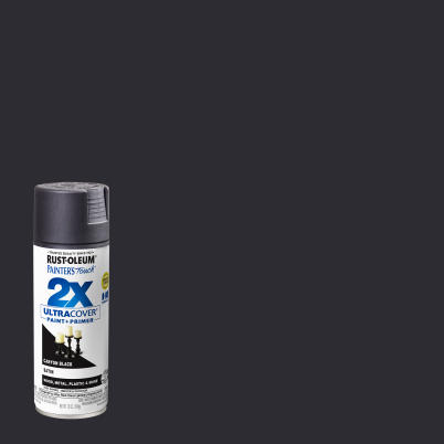 Painter's Touch 2X Ultra Cover Paint+Primer Spray Paint Canyon Black Satin 12 oz