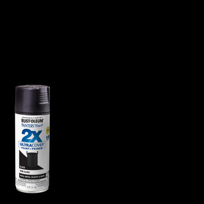 Painter's Touch 2X Ultra Cover Paint+Primer Spray Paint Black Semi-Gloss 12 oz