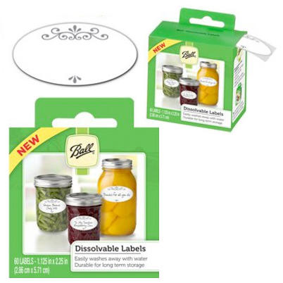 Canning Jar Labels Dissolvable 60 Pack