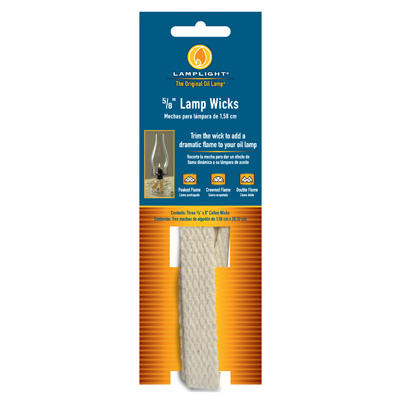 Flat Wick Shape Cotton Lamp Wick 8" | 3 Pack