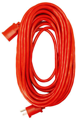 Extension Cord Indoor/Outdoor Round Vinyl 14/3 SJTW Red 25'